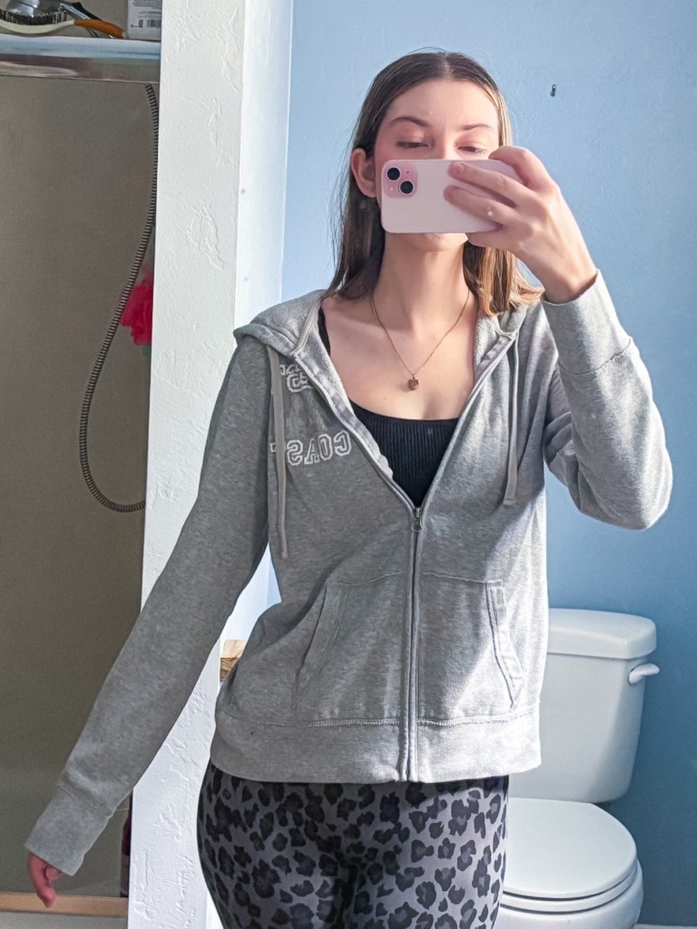Grey Zip Hoodie